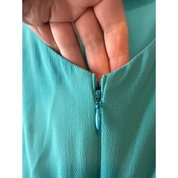 Talbot Runhof NWT Turquoise Gobhan2 Draped Gown Size 4 Formal Dress - Picture 7 of 10